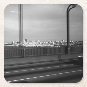 Vintag USA San Francisco Golden Gate Bridge Rechteckiger Pappuntersetzer