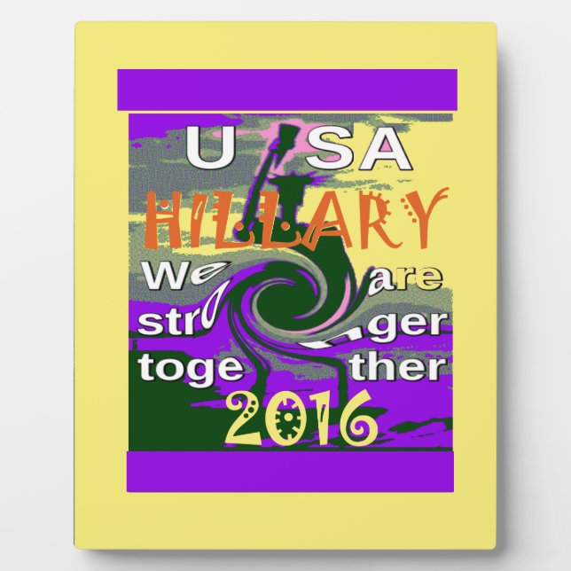 Vintag USA Stronger Together Abstrakt Art Print Fotoplatte (Vorderseite)