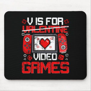 Vintag V ist für Videospiele Valentine Gamer Valen Mousepad