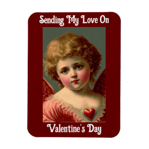 Vintag Valentine Angel Flexible Magnet