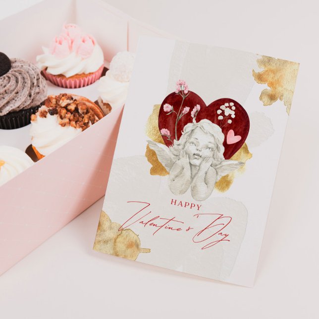 Vintag Valentine Cupid Angel Feiertagskarte (Von Creator hochgeladen)