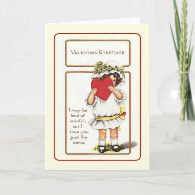 Vintag Valentine Feiertagskarte (Vorderseite)