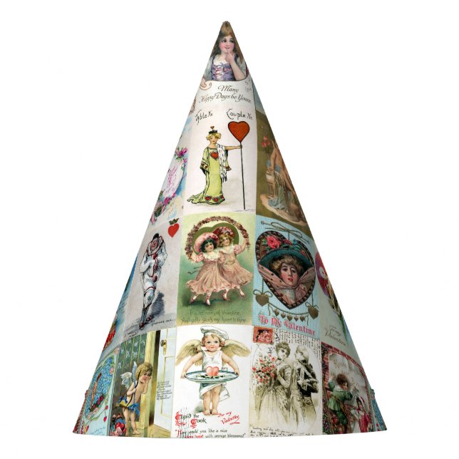 Vintag Valentine Partyhütchen (Vorderseite)