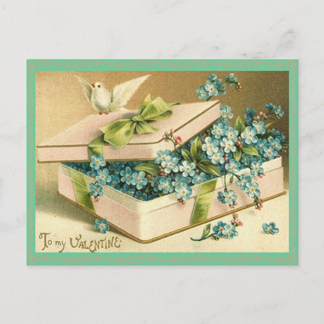 Vintag Valentine Postkarte (Vorderseite)