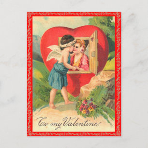 Vintag Valentine Postkarte