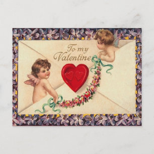 Vintag Valentine Postkarte