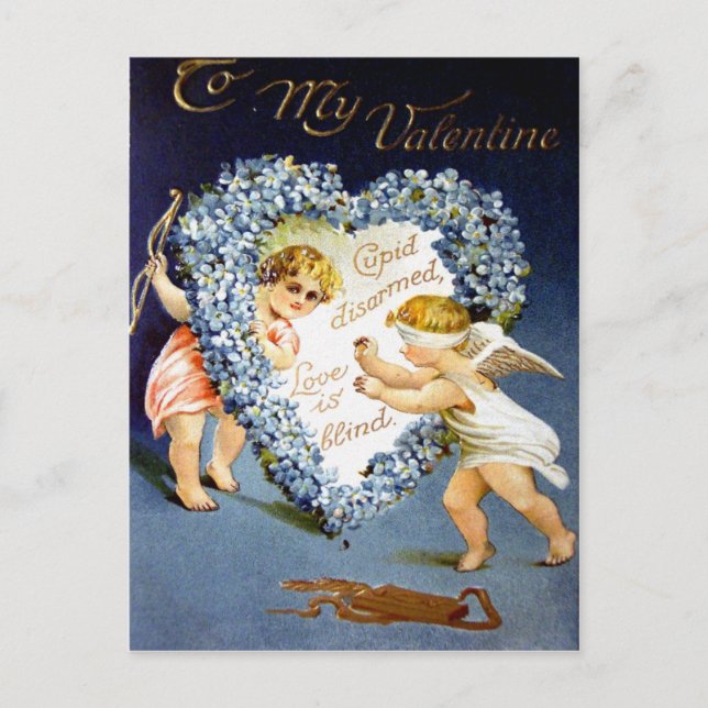 Vintag Valentine Postkarte (Vorderseite)
