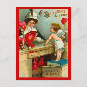 Vintag Valentine Postkarte