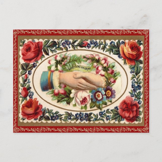 Vintag Valentine Postkarte (Vorderseite)
