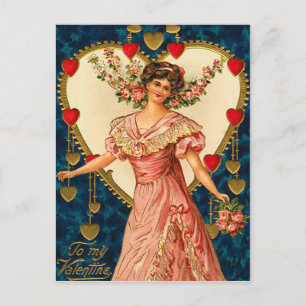 Vintag Valentine Postkarte