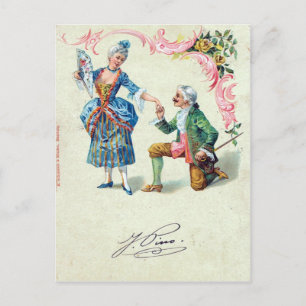 Vintag Valentine Postkarte