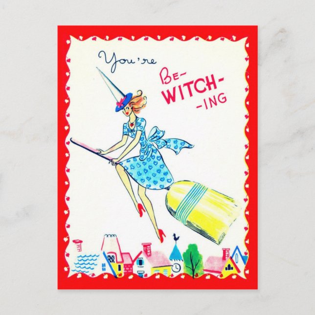 Vintag Valentine Postkarte (Vorderseite)