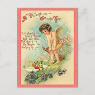 Vintag Valentine Postkarte