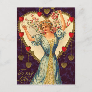 Vintag Valentine Postkarte