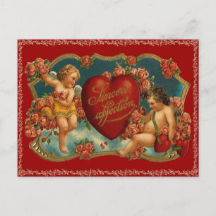 Vintag Valentine Postkarte