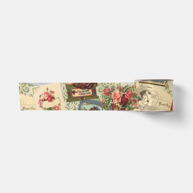 Vintag Valentine Ribbon Satinband (Vorderseite)