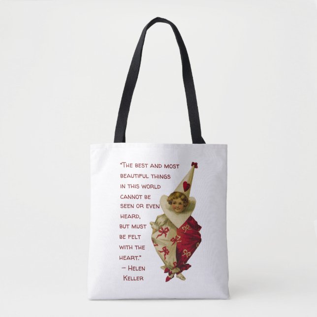 Vintag Valentine Tote Bag Tasche (Vorderseite)
