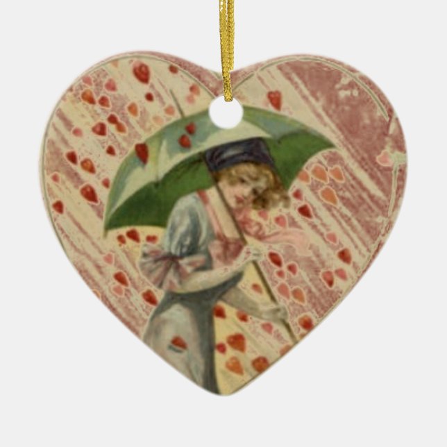 Vintag Valentine Viktorianisch Dame Ornament (Vorne)