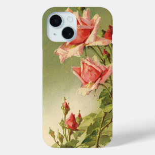 Vintag Valentinstag Rosa Viktorianische Gartenanla iPhone 15 Hülle