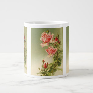 Vintag Valentinstag Rosa Viktorianische Gartenanla Jumbo-Tasse