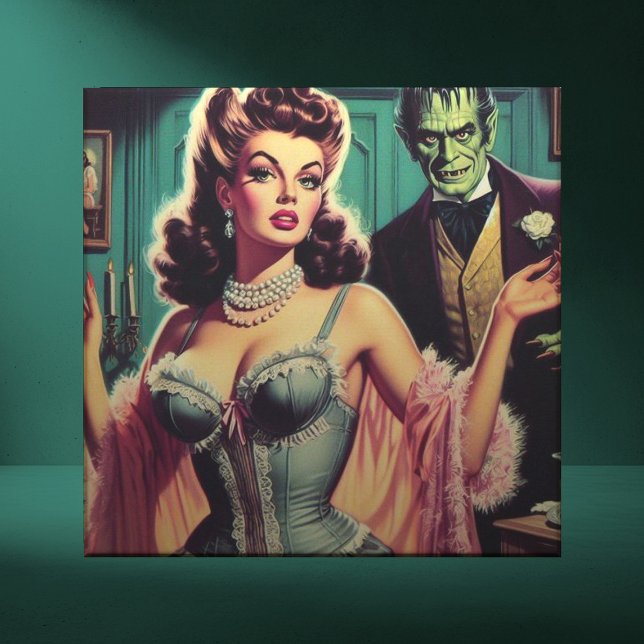 Vintag Vampire Girl Fliese (Von Creator hochgeladen)