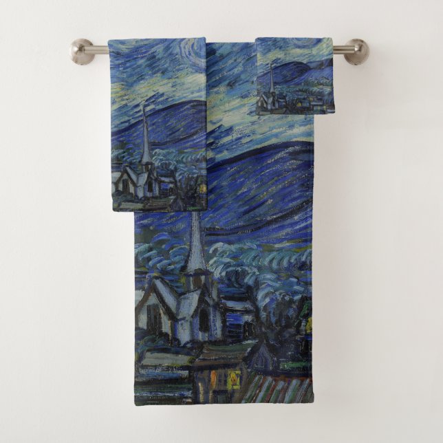 Vintag Van Gogh: Die Sternennacht Badhandtuch Set (Insitu)