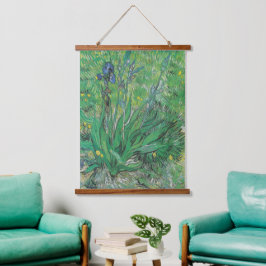 Vintag Van Gogh Iris Wandteppich Mit Holzrahmen