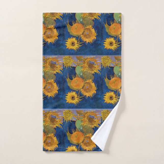 Vintag Van Gogh Six Sunflowers Handtuch (Handtuch)