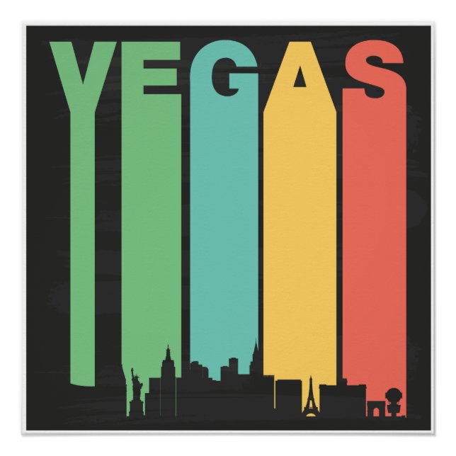 Vintag Vegas Cityscape Poster (Vorderseite)