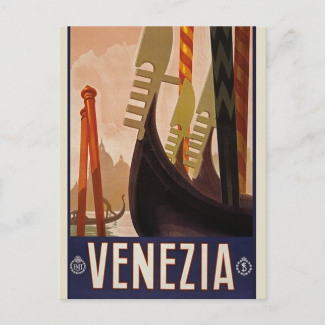 Vintag Venedig Italien Tourismus Postkarte (Vorderseite)