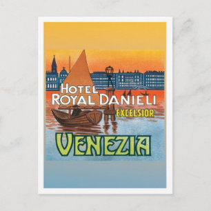 Vintag Venetien Italien Postkarte