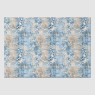 Vintag verblasstes Blumenmuster - Blau und Weiß Seidenpapier