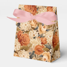 Vintag verbrannte orange-beige Blume