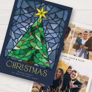 Vintag verketteter Glass Happy Holidays Feiertagskarte