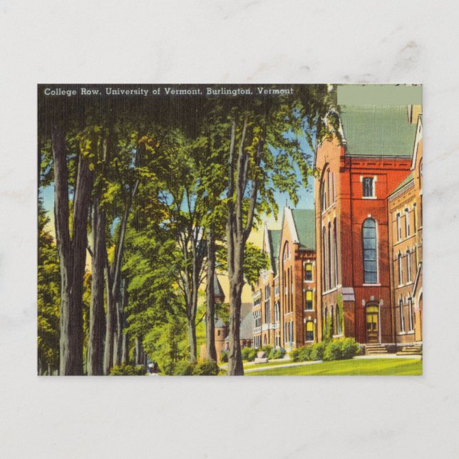 Vintag, Vermont, Burlington, Vermont Postkarte (Vorderseite)