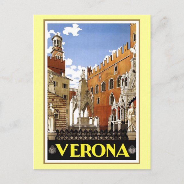 Vintag Verona Italien Postkarte (Vorderseite)