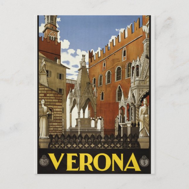 Vintag Verona Postkarte (Vorderseite)