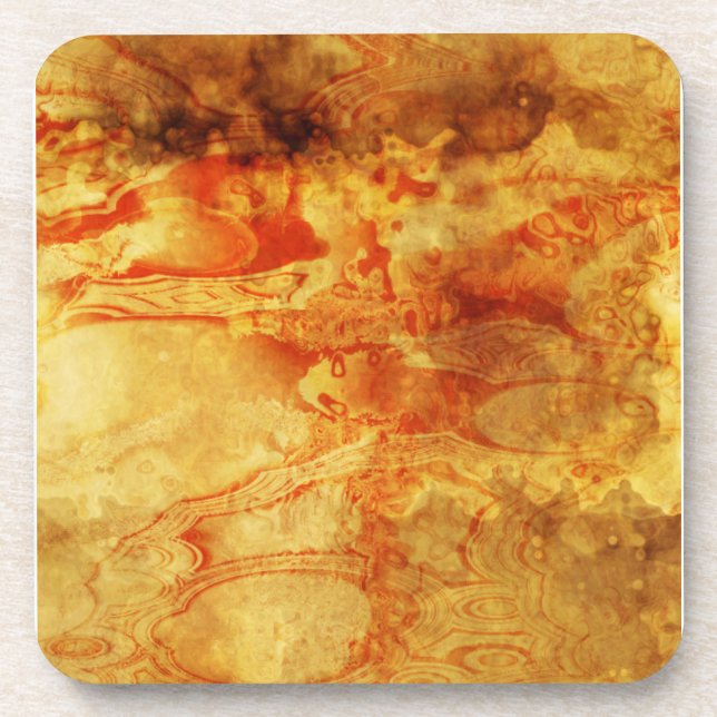 Vintag verschüttetes Rot Untersetzer (Vorderseite)