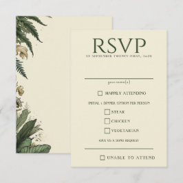 Vintag verzauberte Lebensmittelauswahl RSVP Karte