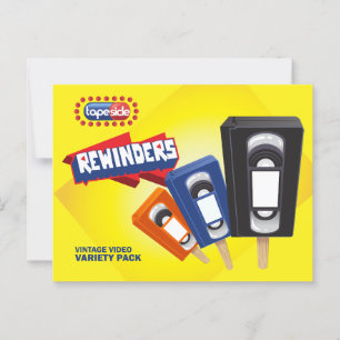 Vintag VHS Ice Pop Parody Postkarte