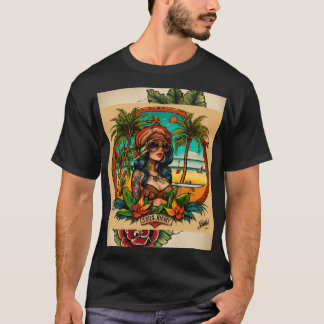 Vintag Vibes: American Traditional Tattoo Design T-Shirt