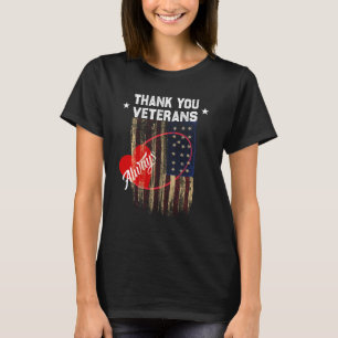 Vintag vielen Dank an Veteranen Combat Boots Blume T-Shirt