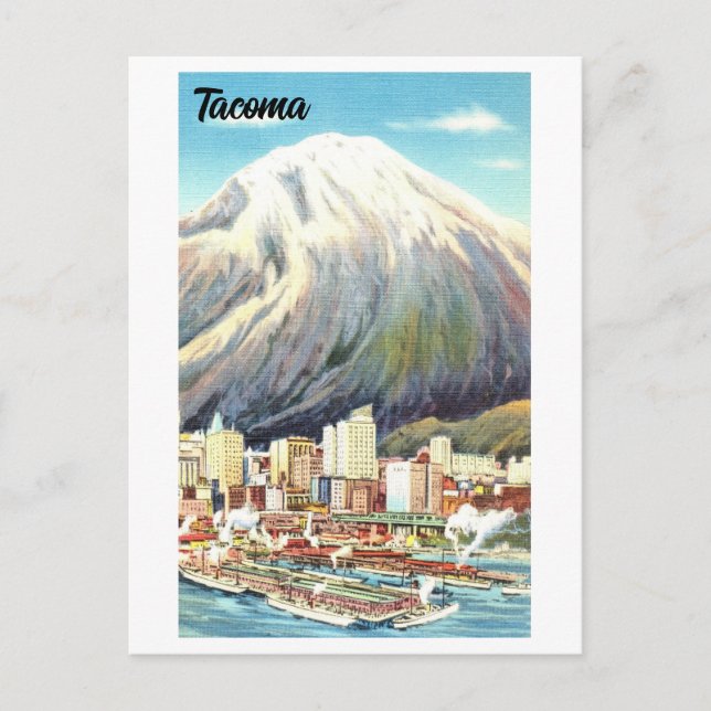 Vintag View of Tacoma, Washington, Postkarte (Vorderseite)