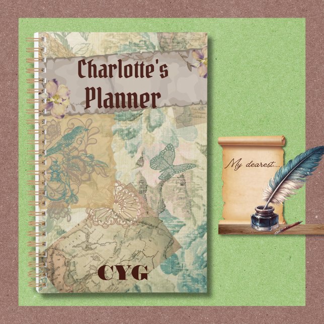 Vintag, Viktorianisch. Charming-Planer Planer (Planners are available in multiple sizes. )