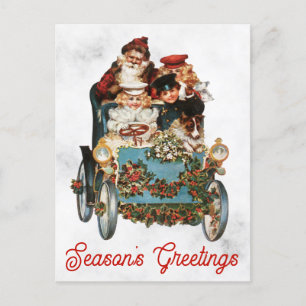 Vintag Viktorianisch frohe Weihnachten Postkarte