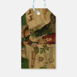 Vintag, viktorianisch, rustikal, Weihnachten, Geschenkanhänger