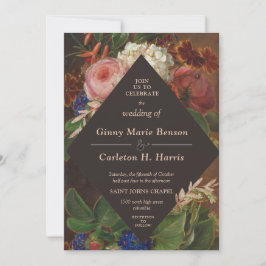 Vintag Viktorianische Moody Art Flora Einladung