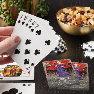 Vintag Virgo Jungfrau Zodiac Zeichen Spielkarten