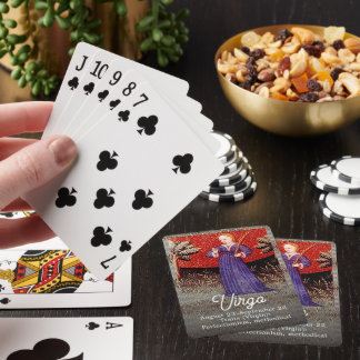 Vintag Virgo Jungfrau Zodiac Zeichen Spielkarten