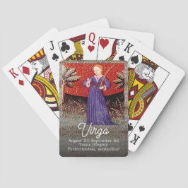 Vintag Virgo Jungfrau Zodiac Zeichen Spielkarten
